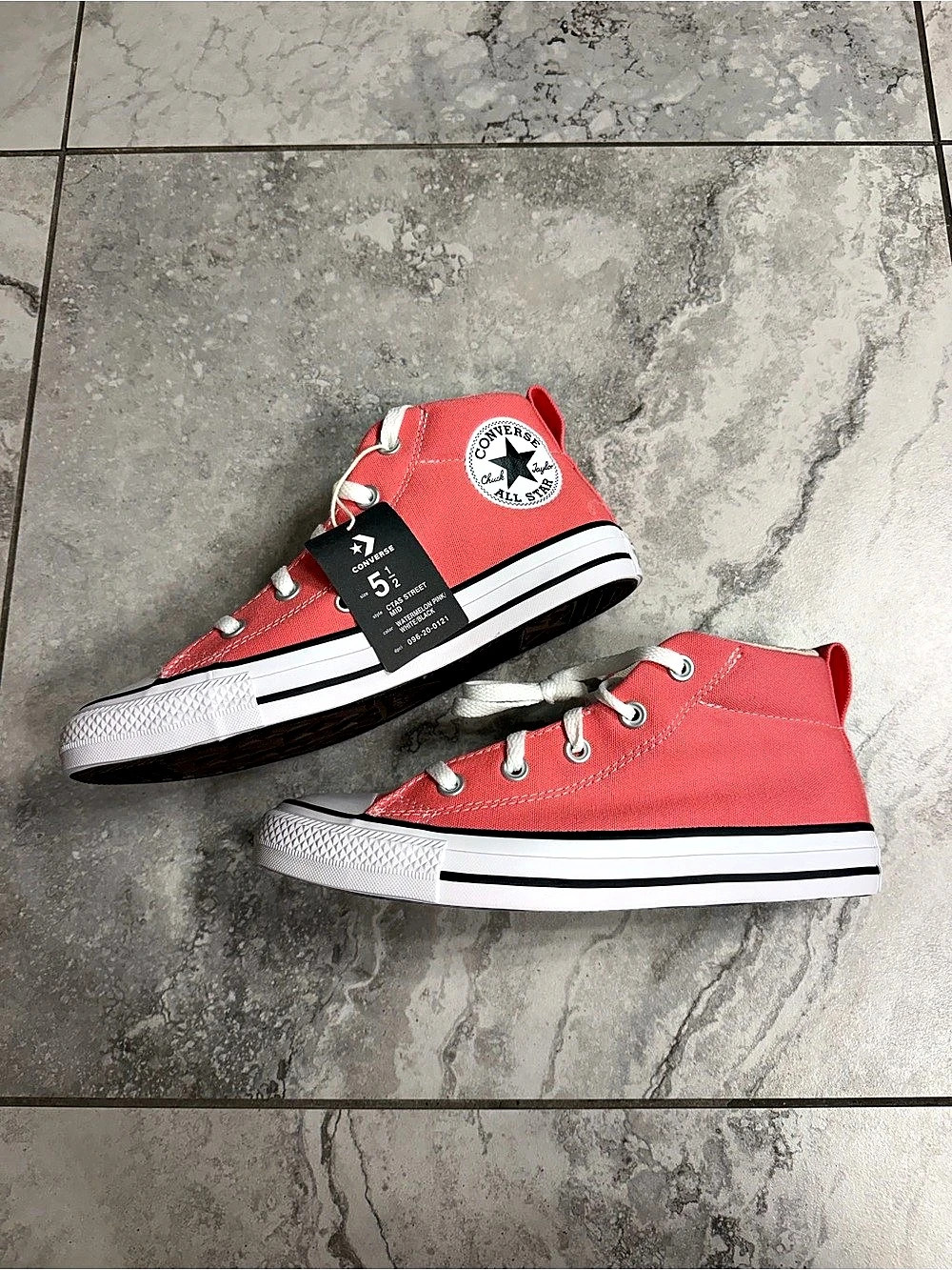 Converse Chuck Taylor All Star Street Mid Sneakers Pink & White US 5.5